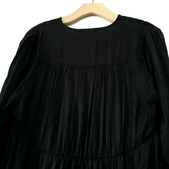 NWT Vici Tiered Long Sleeve Maxi Dress in Black Large - Picture 7 of 10